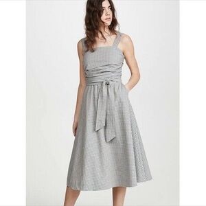 Veronica Beard Positano Gingham Seersucker Dress Sz 8